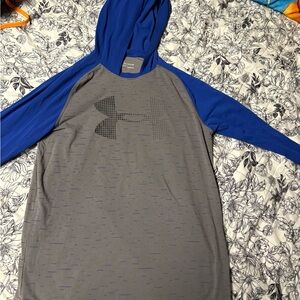 Under Armour Blue and Gray Athletic Hoodie